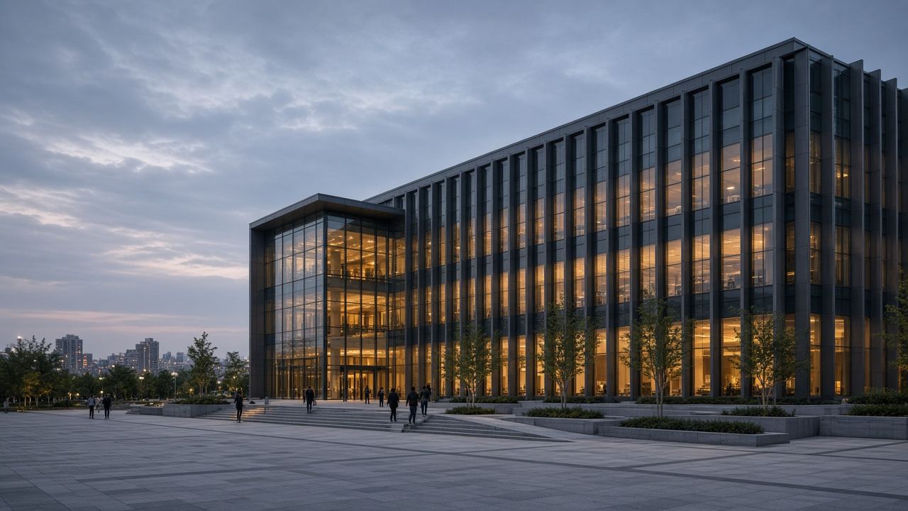 Civic aluminium façade of the kind a local firm bids