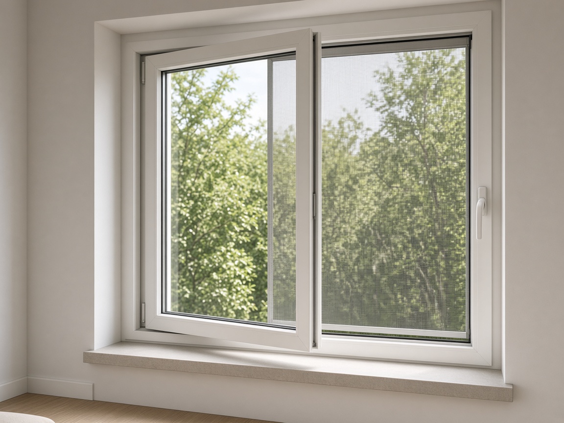 FZ85S tilt-and-turn window with insect screen