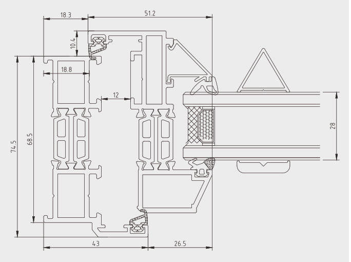 HZ75 outward window with retractable screen section