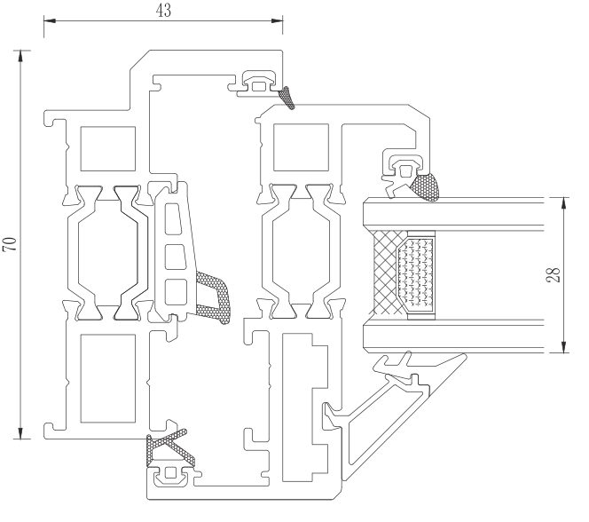 Z70 side-hung door section